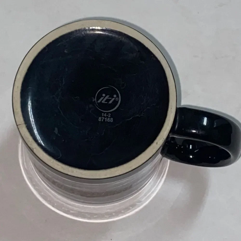 10/$50 !it jeans Black Coffee Mug with Red Jackpot Design